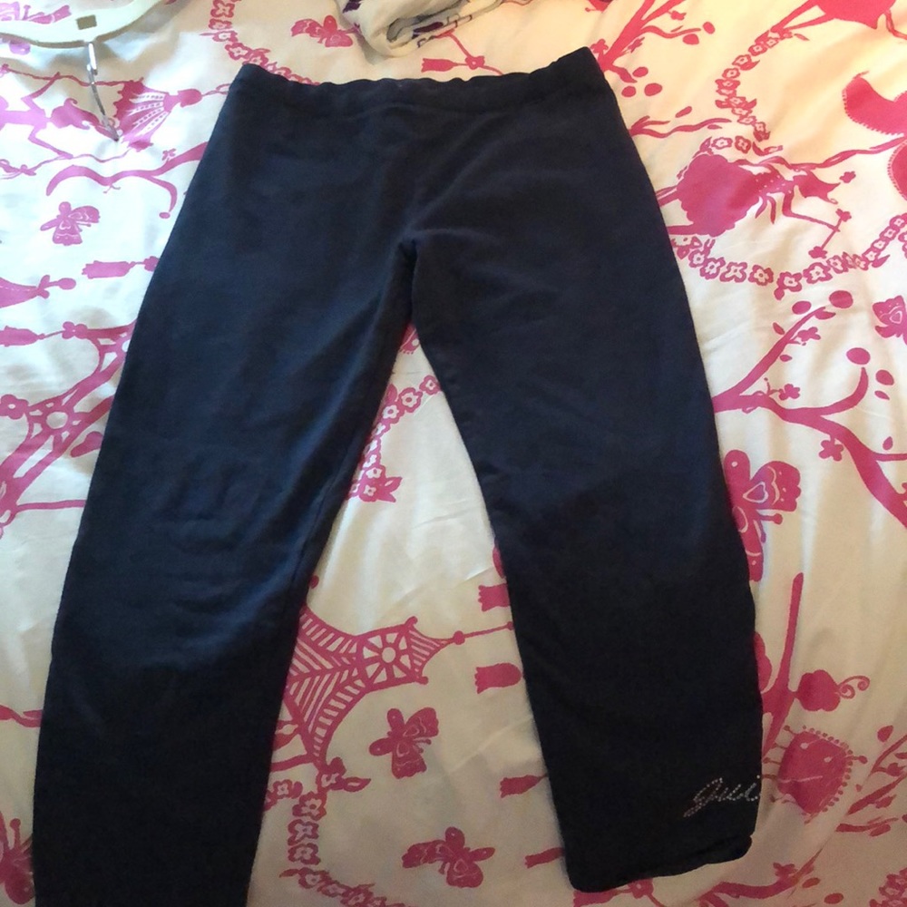Kids juicy couture cropped navy leggings size 8